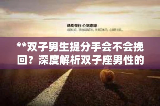 **双子男生提分手会不会挽回？深度解析双子座男性的情感决策**