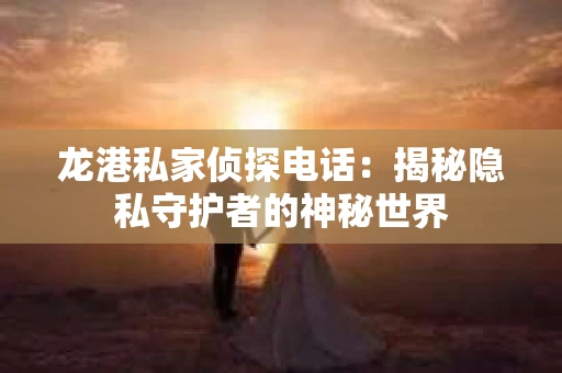 龙港私家侦探电话：揭秘隐私守护者的神秘世界