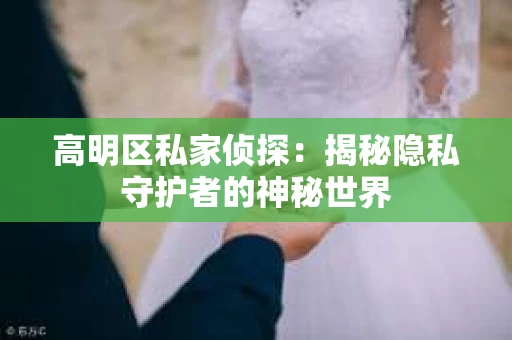 高明区私家侦探：揭秘隐私守护者的神秘世界