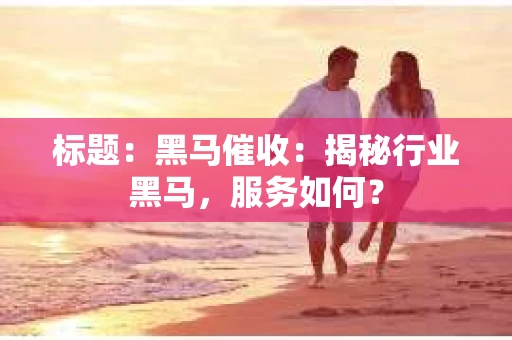 标题：黑马催收：揭秘行业黑马，服务如何？