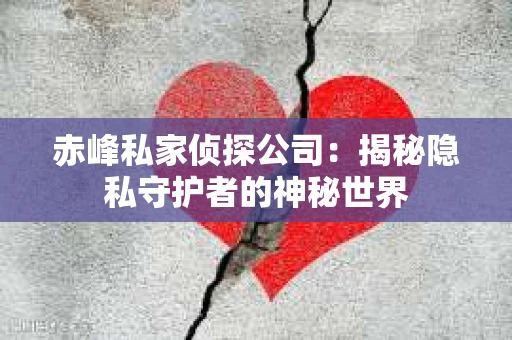 赤峰私家侦探公司：揭秘隐私守护者的神秘世界