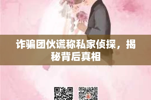 诈骗团伙谎称私家侦探，揭秘背后真相