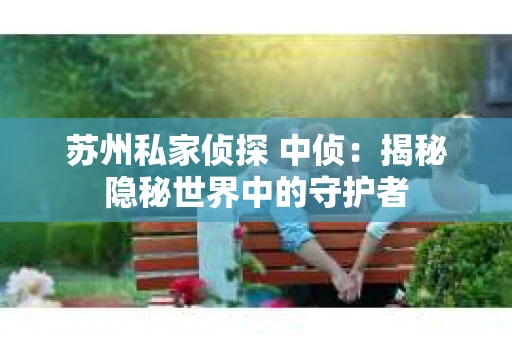 苏州私家侦探 中侦：揭秘隐秘世界中的守护者