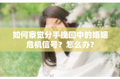 如何察觉分手挽回中的婚姻危机信号？怎么办？