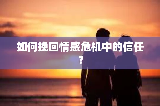 如何挽回情感危机中的信任？