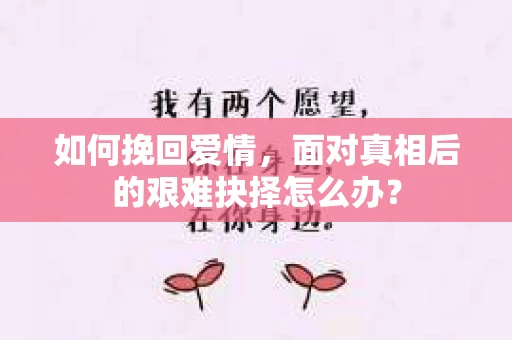 如何挽回爱情，面对真相后的艰难抉择怎么办？