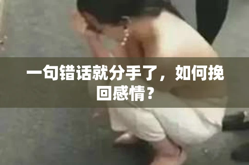 一句错话就分手了，如何挽回感情？