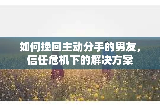 如何挽回主动分手的男友，信任危机下的解决方案