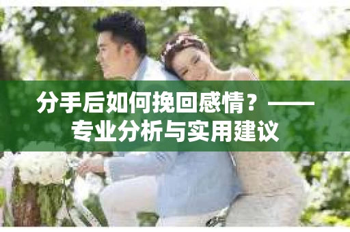 分手后如何挽回感情？——专业分析与实用建议