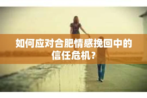 如何应对合肥情感挽回中的信任危机？